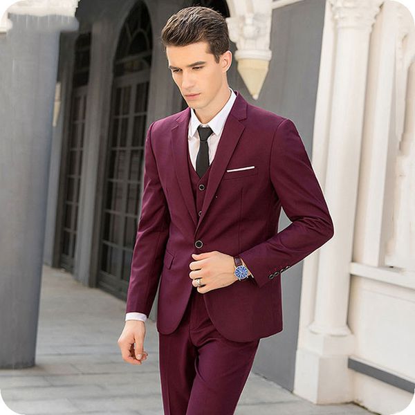 men's suits & blazers england burgundy men groom wedding tailored groomsmen suit slim fit costume homme jacket 3 piece pants vest, White;black
men's suits & blazers england burgundy men groom wedding tailored groomsmen suit slim fit costume homme jacket 3 piece pants vest, White;black