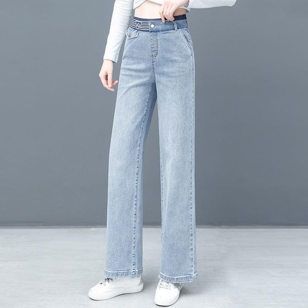 women's jeans 2021 spring and autumn fashion casual loose cotton stretch waist female girls brand wide leg clothes, Blue
women's jeans 2021 spring and autumn fashion casual loose cotton stretch waist female girls brand wide leg clothes, Blue