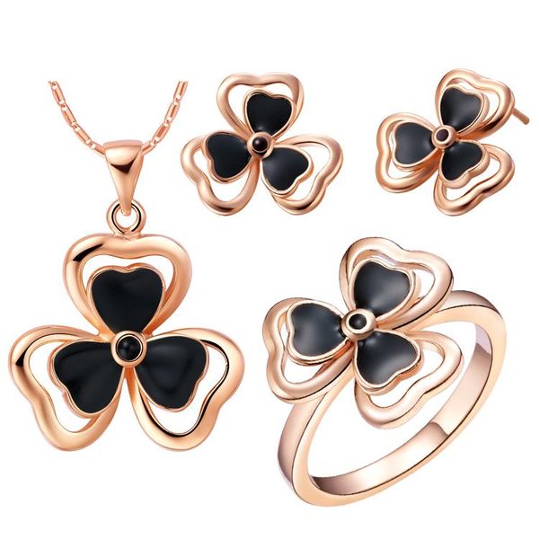 wedding jewelry sets classic white/rose gd plated, women sets, clover petal shape, yellow / black epoxy, necklace ring earrings., Slivery;golden
wedding jewelry sets classic white/rose gd plated, women sets, clover petal shape, yellow / black epoxy, necklace ring earrings., Slivery;golden