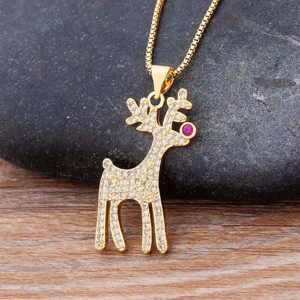 pendant necklaces christmas elk necklace gift series tree bell creative elegant copper zircon chain, Silver
pendant necklaces christmas elk necklace gift series tree bell creative elegant copper zircon chain, Silver