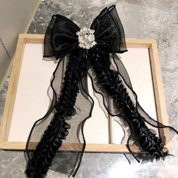 pins, brooches korean fashion black lace long bow tie for women ribbon crystal collor pin luxulry jewelry brooch hair accessories, Gray
pins, brooches korean fashion black lace long bow tie for women ribbon crystal collor pin luxulry jewelry brooch hair accessories, Gray