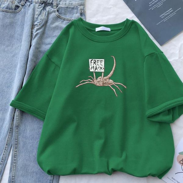 women's t-shirt spring summer t shirts short sleeve vogue alien facehugger horror printing tshirts oversized casual female shirt, White
women's t-shirt spring summer t shirts short sleeve vogue alien facehugger horror printing tshirts oversized casual female shirt, White