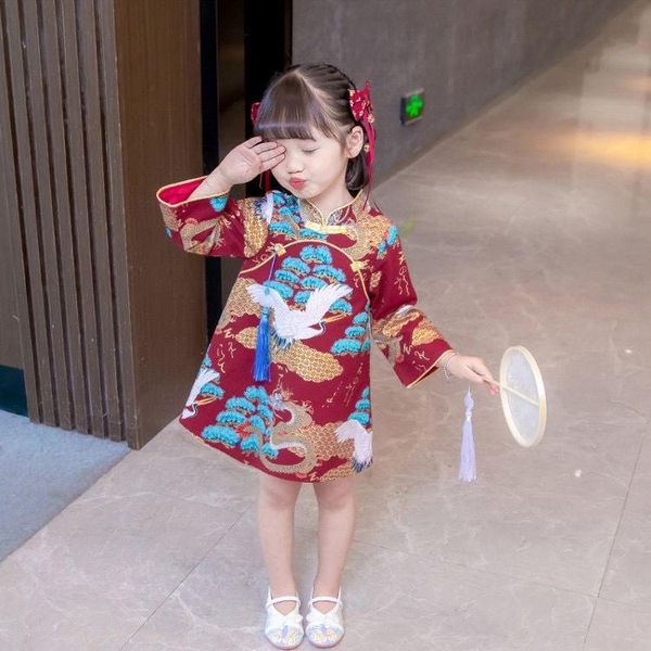 girl's dresses baby girl chinese cheongsam princess children mini autumn festival ancient style kids clothes 1-6 years old, Red;yellow
girl's dresses baby girl chinese cheongsam princess children mini autumn festival ancient style kids clothes 1-6 years old, Red;yellow