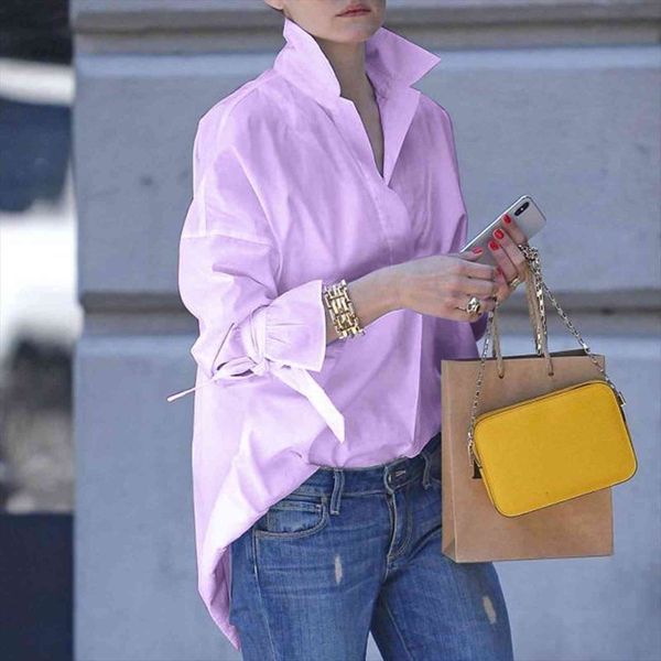 spring fashion comfortable soft women shirt flare sleeve casual loose turn down collar lady shirts, White
spring fashion comfortable soft women shirt flare sleeve casual loose turn down collar lady shirts, White