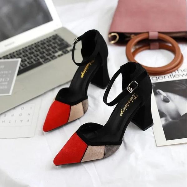 dress shoes women classic buckle strap square heel lady fashion multi color 6.5cm summer hollow & pumps f9306, Black
dress shoes women classic buckle strap square heel lady fashion multi color 6.5cm summer hollow & pumps f9306, Black