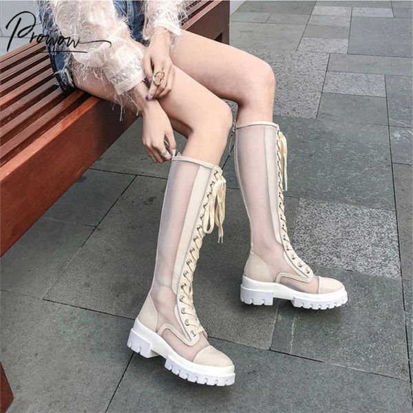 boots prowow fashion black air mesh women knee-high round toe back zip cross-tied thick low heel summer shoes woman
boots prowow fashion black air mesh women knee-high round toe back zip cross-tied thick low heel summer shoes woman