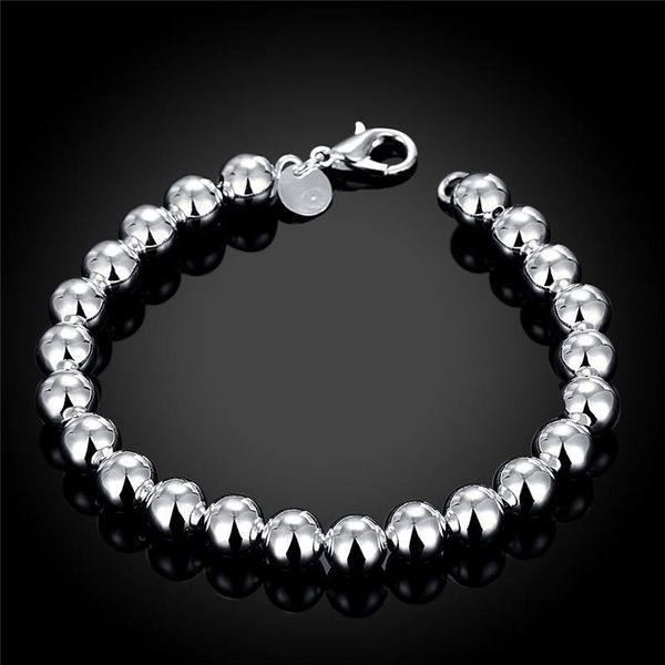 charm bracelets 925 sterling silver 8mm hollow smooth beads bracelet for women fashion wedding engagement party jewelry, Golden;silver
charm bracelets 925 sterling silver 8mm hollow smooth beads bracelet for women fashion wedding engagement party jewelry, Golden;silver