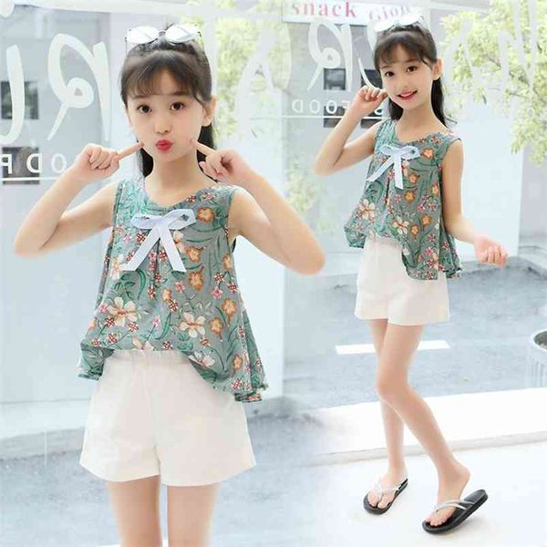baby girl summer clothes two piece set sleeveless bow t-shirts + white shorts flower kids girls clothing sets short 210622
baby girl summer clothes two piece set sleeveless bow t-shirts + white shorts flower kids girls clothing sets short 210622
