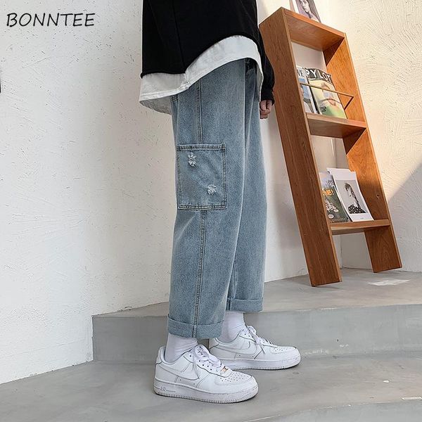 men's jeans men straight safari style side pockets frayed simple leisure plus size s-3xl teens trousers vintage trendy ins all-match, Blue
men's jeans men straight safari style side pockets frayed simple leisure plus size s-3xl teens trousers vintage trendy ins all-match, Blue