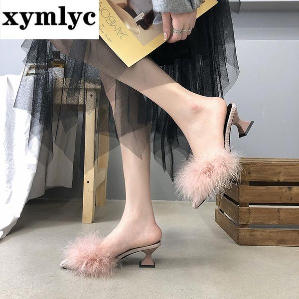 dress shoes high-heel pointed heel women's set toe-shaped non-slip high heels fashion rubber bottom summer shallow fur, Black
dress shoes high-heel pointed heel women's set toe-shaped non-slip high heels fashion rubber bottom summer shallow fur, Black