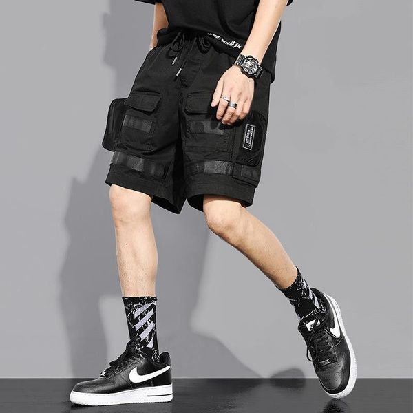 men's shorts punk pants 2021 summer drawstring for men black classic mens clothing knee length male streetwear hiphop, White;black
men's shorts punk pants 2021 summer drawstring for men black classic mens clothing knee length male streetwear hiphop, White;black