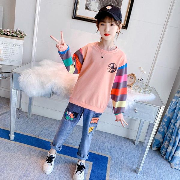 clothing sets 2021 fashion children girls clothes cartoon + denim pants jeans two pieces toddler kids long sleeve 5-13years, White
clothing sets 2021 fashion children girls clothes cartoon + denim pants jeans two pieces toddler kids long sleeve 5-13years, White