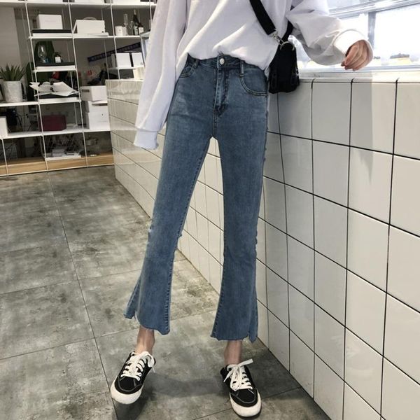 women's jeans chic all-match casual skinny denim vintage mid waist zipper flare pants 2021 fall bodycon tassel design vaqueros mujer, Blue
women's jeans chic all-match casual skinny denim vintage mid waist zipper flare pants 2021 fall bodycon tassel design vaqueros mujer, Blue
