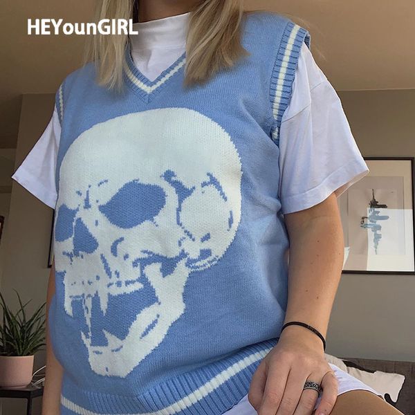 women's vests heyoungirl harajuku print sleeveless sweater vest women autumn v neck preppy style knitted jumpers ladies vintage fashion, Black;white
women's vests heyoungirl harajuku print sleeveless sweater vest women autumn v neck preppy style knitted jumpers ladies vintage fashion, Black;white