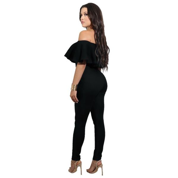 women's jumpsuits & rompers slash neck ruffles one piece overalls black off shoulder bodysuit women club bodycon combinaison femme, Black;white
women's jumpsuits & rompers slash neck ruffles one piece overalls black off shoulder bodysuit women club bodycon combinaison femme, Black;white
