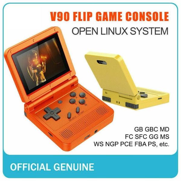 retro game console flip linux system handheld with 16g built in 2000 games video for ps1/cps/neogeo portable players
retro game console flip linux system handheld with 16g built in 2000 games video for ps1/cps/neogeo portable players