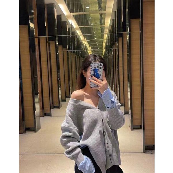 women's knits & tees black casual cardigan for women v neck long sleeve straight patchwork colorblock sweater female coat winter 2021, White
women's knits & tees black casual cardigan for women v neck long sleeve straight patchwork colorblock sweater female coat winter 2021, White