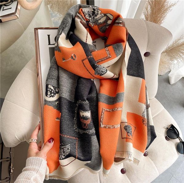 scarves cashmere scarf women large thick warm shawl luxury print pashmina winter foulard hijab female blanket 2021, Blue;gray
scarves cashmere scarf women large thick warm shawl luxury print pashmina winter foulard hijab female blanket 2021, Blue;gray