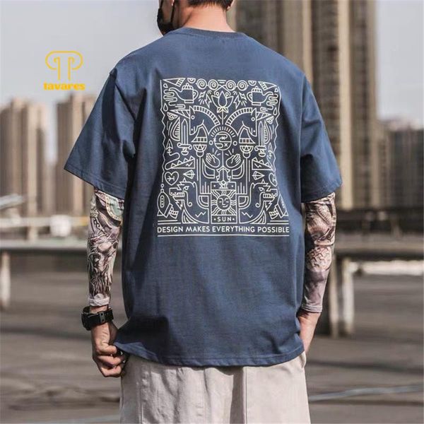 men's t-shirts tavares men short sleeve printed loose summer round neck casual cotton t-shirt breathable clothes, White;black
men's t-shirts tavares men short sleeve printed loose summer round neck casual cotton t-shirt breathable clothes, White;black