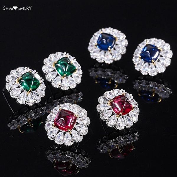 stud shipei 925 sterling silver emerald ruby sapphire created moissanite gemstone luxury ear studs earrings for women fine jewelry, Golden;silver
stud shipei 925 sterling silver emerald ruby sapphire created moissanite gemstone luxury ear studs earrings for women fine jewelry, Golden;silver