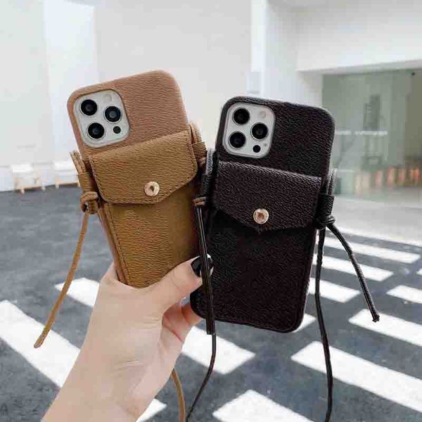leather phone case for iphone 12/12pro/12promax 11/11pro/11promax fashion cross body soft back cover
