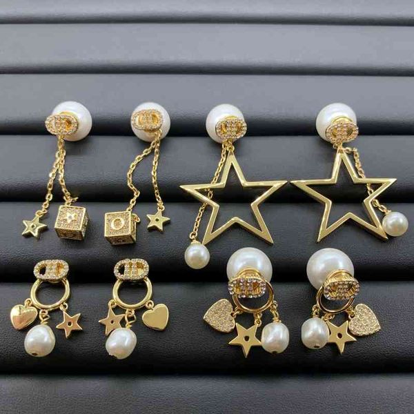 2022 latest factory wholesale earrings new letter diamond inlaid pearl love star tassel earrings women's high version earrings, Golden
2022 latest factory wholesale earrings new letter diamond inlaid pearl love star tassel earrings women's high version earrings, Golden