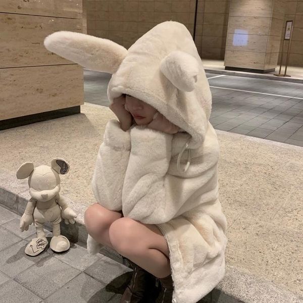 women's fur & faux women 2021 winter fashion jackets female mid-length hooded coats ladies ears rex plush coat r719, Black
women's fur & faux women 2021 winter fashion jackets female mid-length hooded coats ladies ears rex plush coat r719, Black