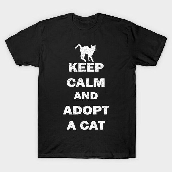 adopt a cat , cats lovers t-shirt size s-5xl, White;black 
adopt a cat , cats lovers t-shirt size s-5xl, White;black