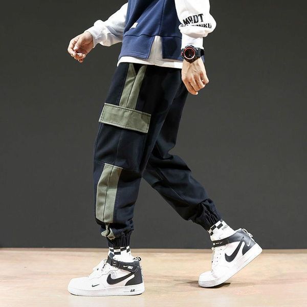 autumn cotton men's cargo pants student's korean fashion loose ankle banded men hip hop japanese streetwear, Black
autumn cotton men's cargo pants student's korean fashion loose ankle banded men hip hop japanese streetwear, Black
