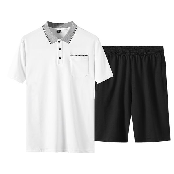 men's middle aged and old men's leisure sports summer cotton polo shirt short sleeve shorts two piece suit loose, Gray
men's middle aged and old men's leisure sports summer cotton polo shirt short sleeve shorts two piece suit loose, Gray