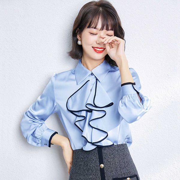 korean silk women blouses woman satin shirt office lady vintage shirts bow plus size ruffles blouse 210604, White
korean silk women blouses woman satin shirt office lady vintage shirts bow plus size ruffles blouse 210604, White
