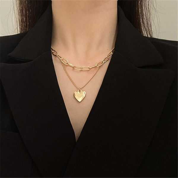 bohemia double chain heart pendant necklace for women fashion vintage collarbone sweater jewelry accessories necklaces, Silver
bohemia double chain heart pendant necklace for women fashion vintage collarbone sweater jewelry accessories necklaces, Silver