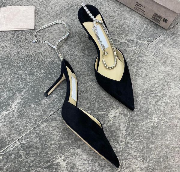luxurious brands women saeda sandals shoes crystal strap elegant lady pointed toe high heels bridal wedding party walking eu35-43, Black
luxurious brands women saeda sandals shoes crystal strap elegant lady pointed toe high heels bridal wedding party walking eu35-43, Black