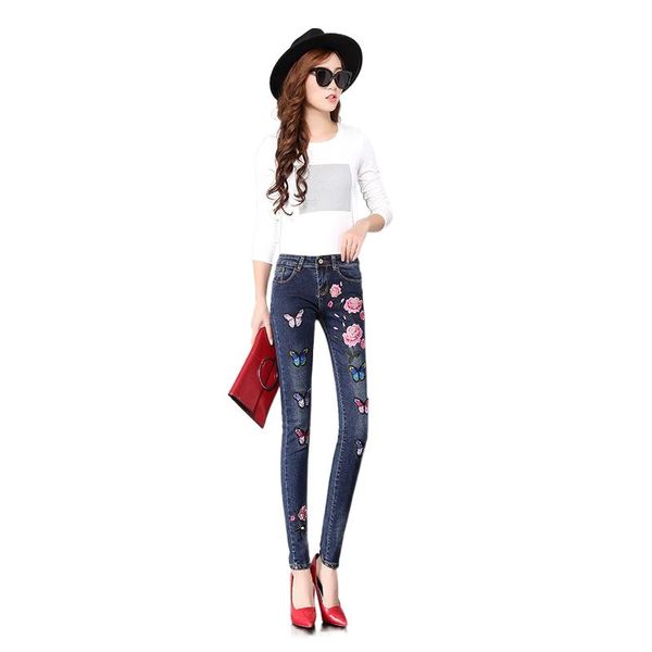 women's jeans butterfly and flowers embroidery women blue slim skinny denim pencil pants 2021 spring autumn high waist trousers
women's jeans butterfly and flowers embroidery women blue slim skinny denim pencil pants 2021 spring autumn high waist trousers