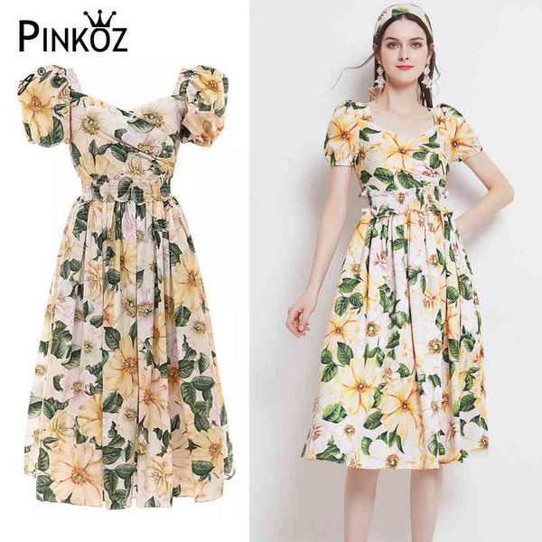 summer fashion midi dress elastic waist women puff sleeve camellia print bohemian long vacation robe de fiesta 210421, Black;gray
summer fashion midi dress elastic waist women puff sleeve camellia print bohemian long vacation robe de fiesta 210421, Black;gray