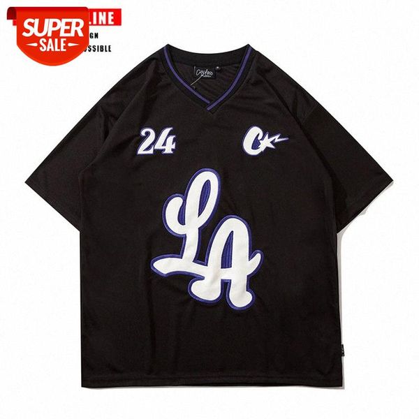american street embroidery hit color letter t-shirt loose tide brand ins european and retro hip-hop v-neck short-sleeved men #ut5r, White;black
american street embroidery hit color letter t-shirt loose tide brand ins european and retro hip-hop v-neck short-sleeved men #ut5r, White;black