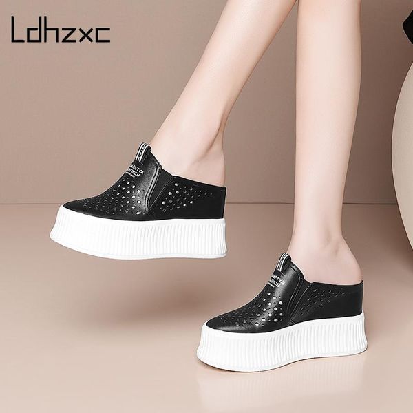 summer wedges slippers platform high heels women slipper ladies round toe shoes 100% genuine leather sandals, Black
summer wedges slippers platform high heels women slipper ladies round toe shoes 100% genuine leather sandals, Black