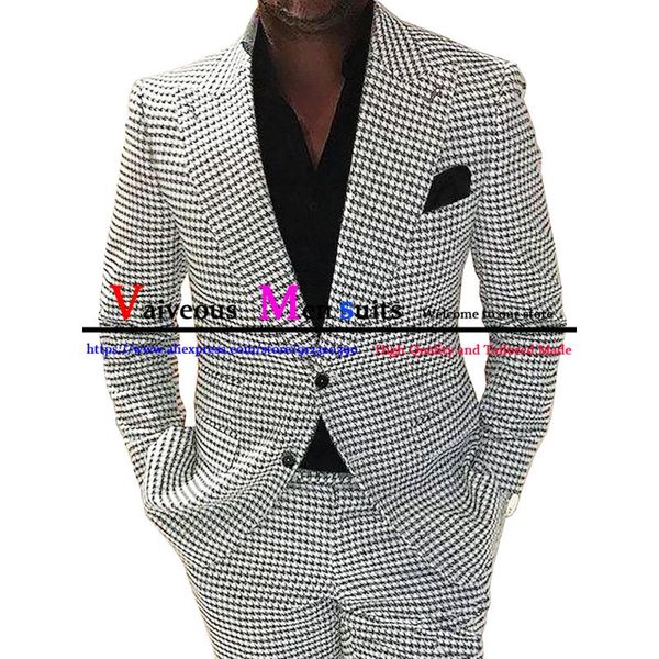 men's suits & blazers vintage men clothing houndstooth fabric wedding suit for 2022 smoking femmet business mens tuxedos 2 piece blazer, White;black
men's suits & blazers vintage men clothing houndstooth fabric wedding suit for 2022 smoking femmet business mens tuxedos 2 piece blazer, White;black