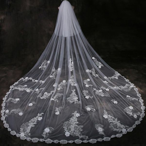 bridal veils real pos white ivory 3m applique wedding lace edge long accessories mariage veil headwear velos de novia, Black
bridal veils real pos white ivory 3m applique wedding lace edge long accessories mariage veil headwear velos de novia, Black