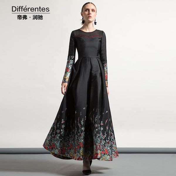 casual dresses fashion jacquard maxi vintage dress women long sleeve evening clothing full length pretty party slim flowers dh1018, Black;gray
casual dresses fashion jacquard maxi vintage dress women long sleeve evening clothing full length pretty party slim flowers dh1018, Black;gray