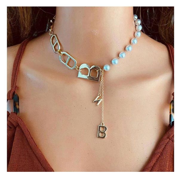 pendant necklaces hahagirl choker chains necklace for women letter b vintage gold color fashion collier female collar, Silver
pendant necklaces hahagirl choker chains necklace for women letter b vintage gold color fashion collier female collar, Silver