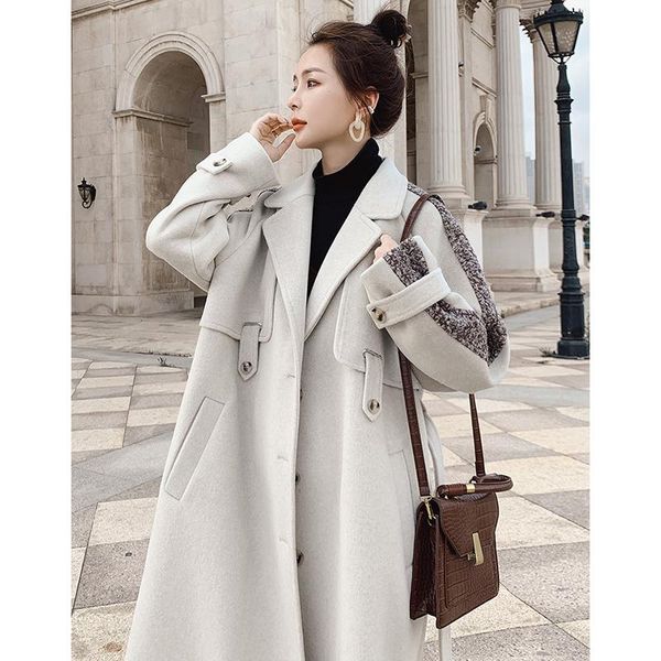 women's wool & blends vintage woolen jacket for woman autumn winter thicken overcoat long warm coats female fashion streetwear clothes, Black
women's wool & blends vintage woolen jacket for woman autumn winter thicken overcoat long warm coats female fashion streetwear clothes, Black