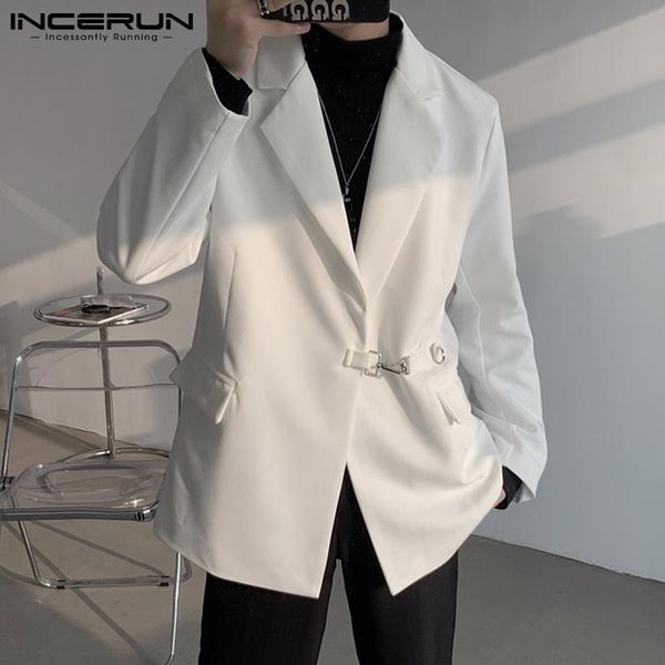 men's suits & blazers incerun fashion men blazer solid color lapel 2021 long sleeve streetwear casual stylish elegant leisure jackets s, White;black
men's suits & blazers incerun fashion men blazer solid color lapel 2021 long sleeve streetwear casual stylish elegant leisure jackets s, White;black