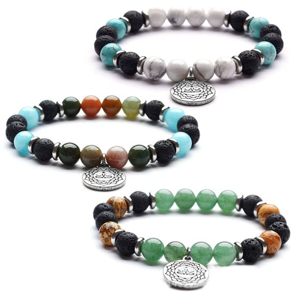 natural stone beaded bracelet india agate green aventurine turquoise bead diy making yoga strands bracelets tassel pendant for women men, Black
natural stone beaded bracelet india agate green aventurine turquoise bead diy making yoga strands bracelets tassel pendant for women men, Black