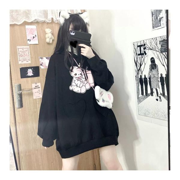 women's hoodies & sweatshirts black loose hoodie streetwear autumn women funny punk cartoon pullover amine print gothic japan coats gi
women's hoodies & sweatshirts black loose hoodie streetwear autumn women funny punk cartoon pullover amine print gothic japan coats gi
