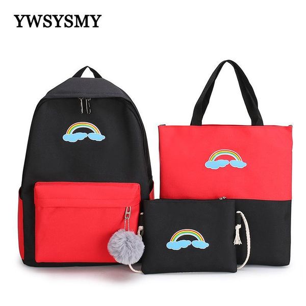 girls school backpacks fashion travel backpack brand designer women rainbow print kids bags student bookbag 4pcs/set
girls school backpacks fashion travel backpack brand designer women rainbow print kids bags student bookbag 4pcs/set