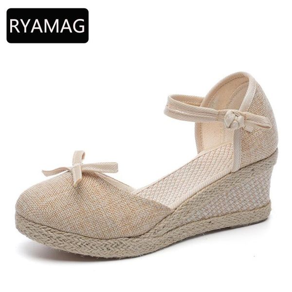 sandals ryamag summer women linen bow knot 6cm wedge bohemian ladies casual comfortable espadrilles platform pumps 34-41, Black
sandals ryamag summer women linen bow knot 6cm wedge bohemian ladies casual comfortable espadrilles platform pumps 34-41, Black