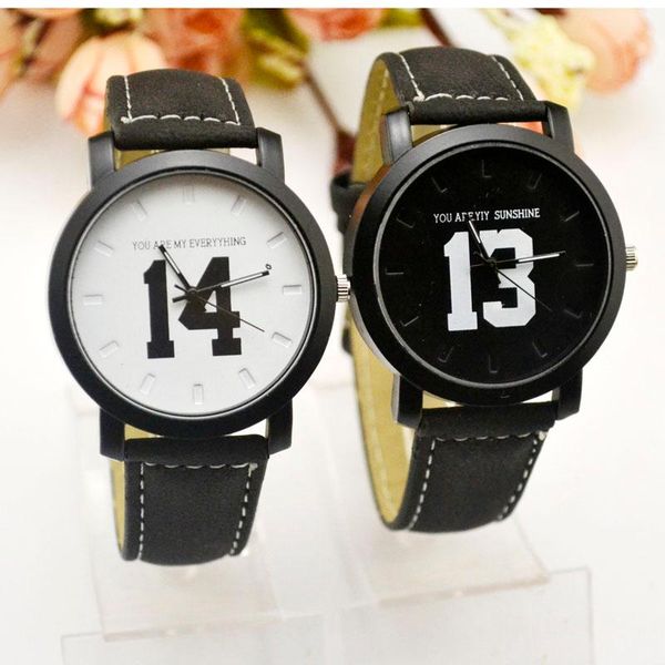 wristwatches the 1314 big numbers korean version of harbin black and white couple watch fashion street student belt table., Slivery;brown
wristwatches the 1314 big numbers korean version of harbin black and white couple watch fashion street student belt table., Slivery;brown