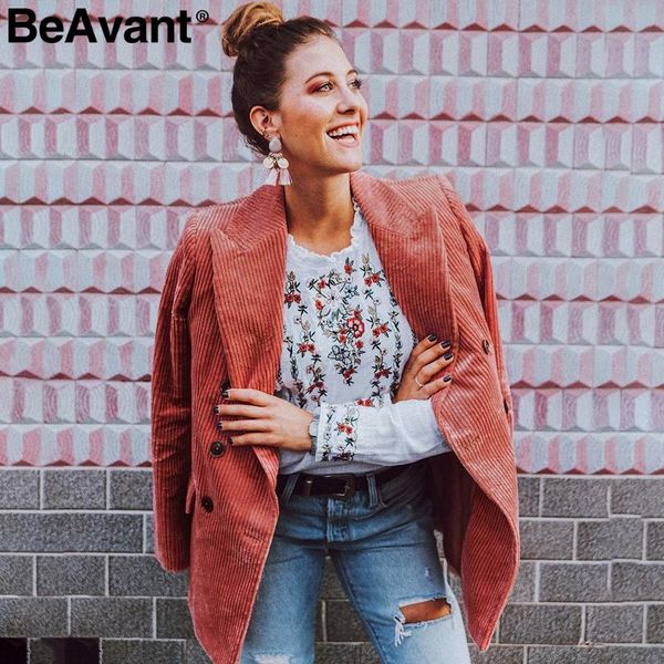women's suits & blazers beavant casual corduroy winter women blazer pocket button ladies woman 2021 ddouble breasted office brick red c, White;black
women's suits & blazers beavant casual corduroy winter women blazer pocket button ladies woman 2021 ddouble breasted office brick red c, White;black