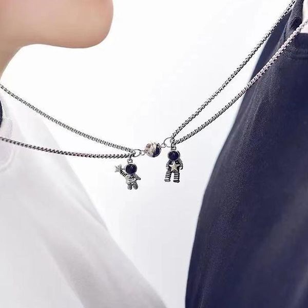 pendant necklaces vintage astronauts magnetic pendants couple for women men trendy retro astronaut chasing star necklace fashion jewelry, Silver
pendant necklaces vintage astronauts magnetic pendants couple for women men trendy retro astronaut chasing star necklace fashion jewelry, Silver